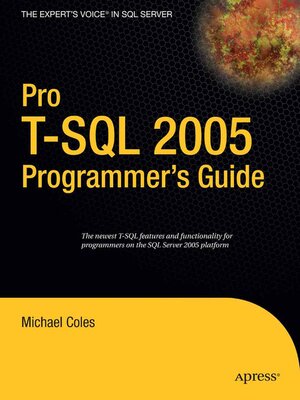 cover image of Pro T-SQL 2005 Programmer's Guide